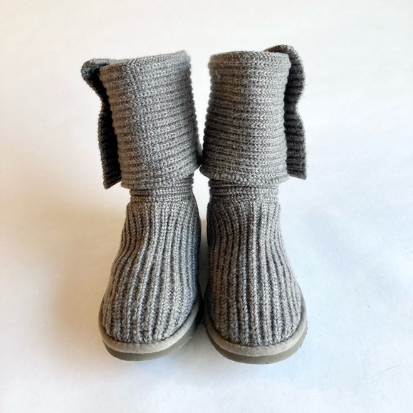 UGG Grey WoolKnitted Knee High Boots size 6 - Picture 5 of 13